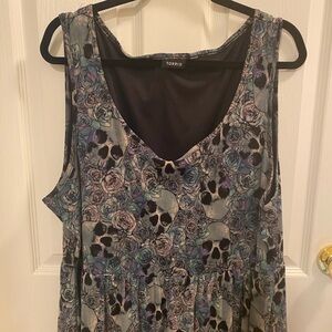 Torrid Blue and Gray Midi Tank Dress